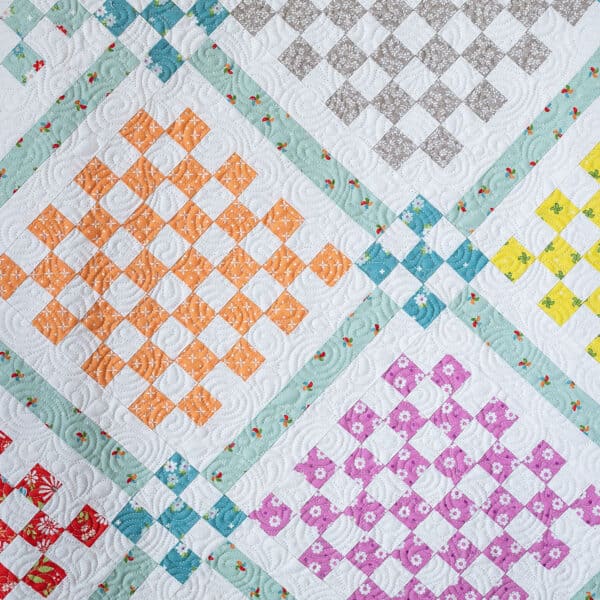 Patchwork Garden Remix Honeybun or Fat Eighth Quilt by Sherri from A Quilting Life