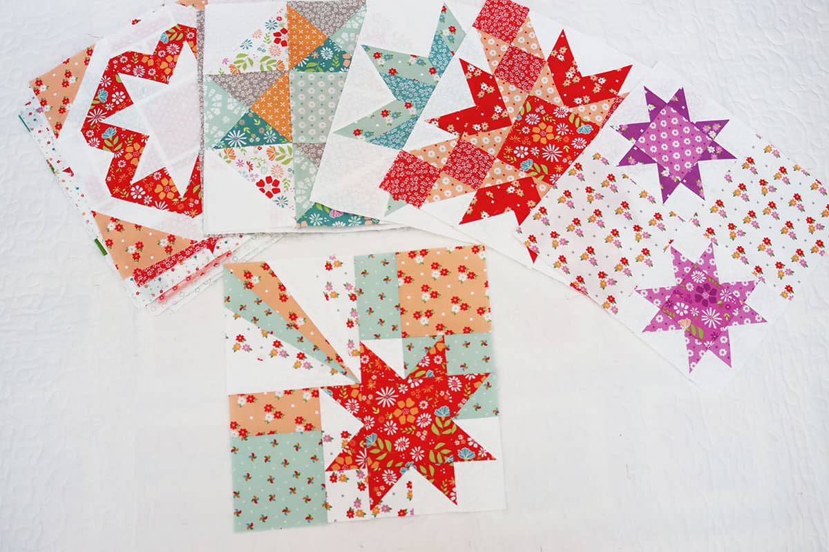 Moda Blockheads 5 Blocks by Sherri of A Quilting Life in fabrics by Sherri & Chelsi for Moda