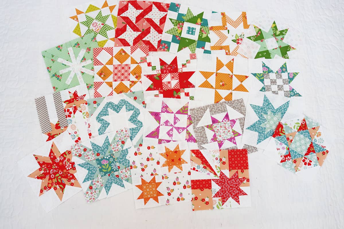 Moda Blockheads 5 Blocks by Sherri of A Quilting Life in fabrics by Sherri & Chelsi for Moda