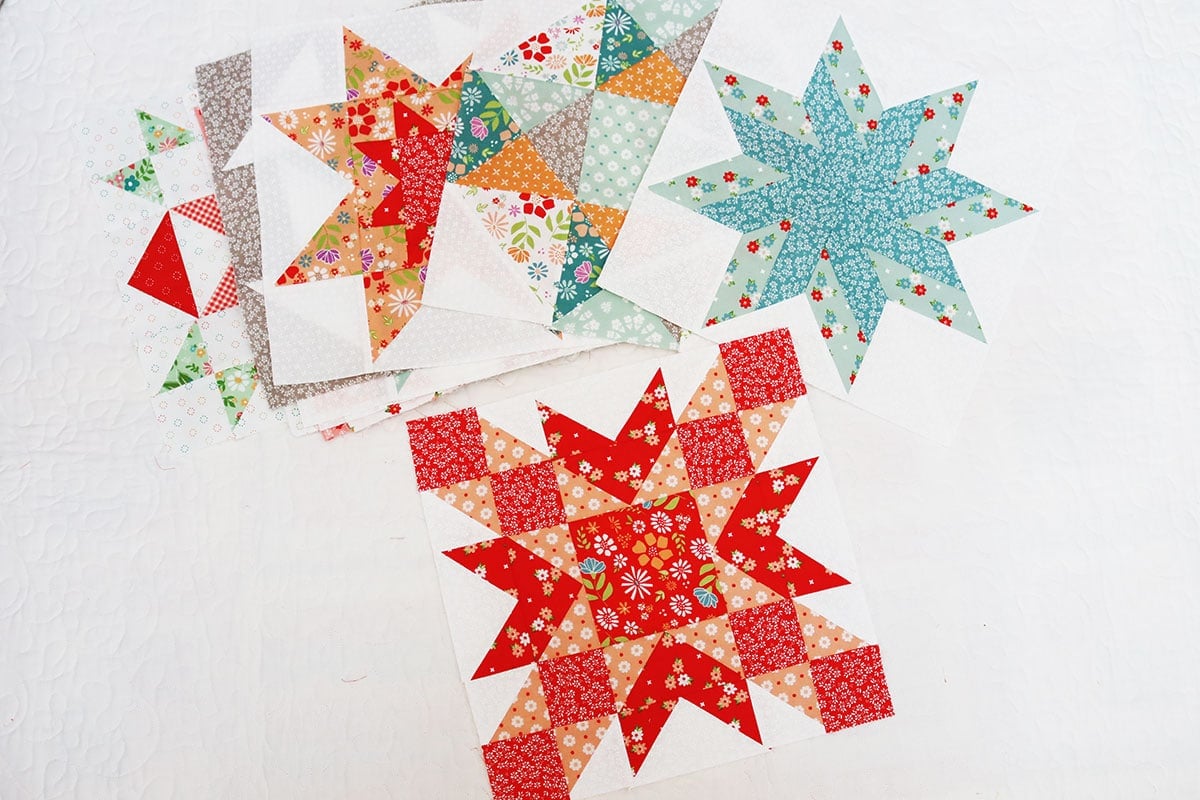 Moda Blockheads 5 blocks by Sherri from A Quilting Life