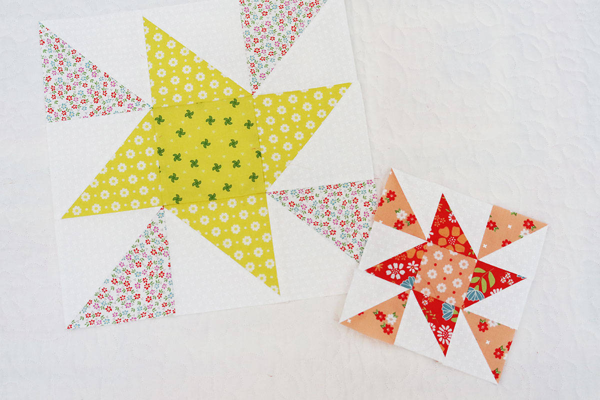 Moda Blockheads 5 scrappy quilt blocks by Sherri McConnell of A Quilting Life