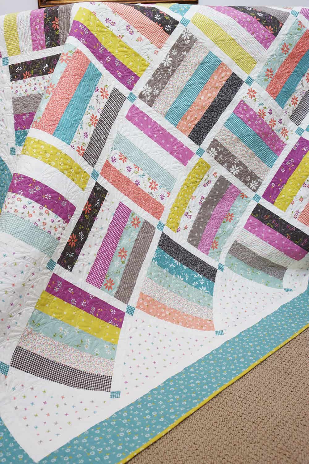 Dreamin' Jelly Roll Quilt by Sherri of A Quilting Life in Seashore Drive fabrics by Sherri & Chelsi for Moda
