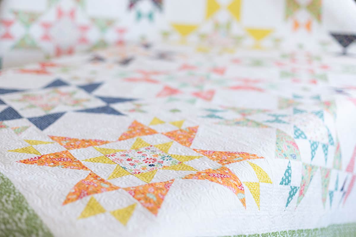 Star Bright 2 quilt by Sherri McConnell in Raspberry Summer fabrics