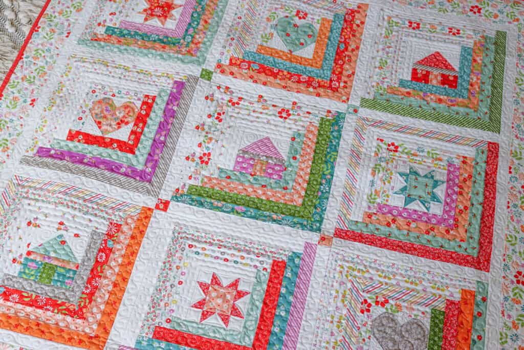 Heart of the Home quilt by Sherri McConnell in Laguna Sunrise fabrics