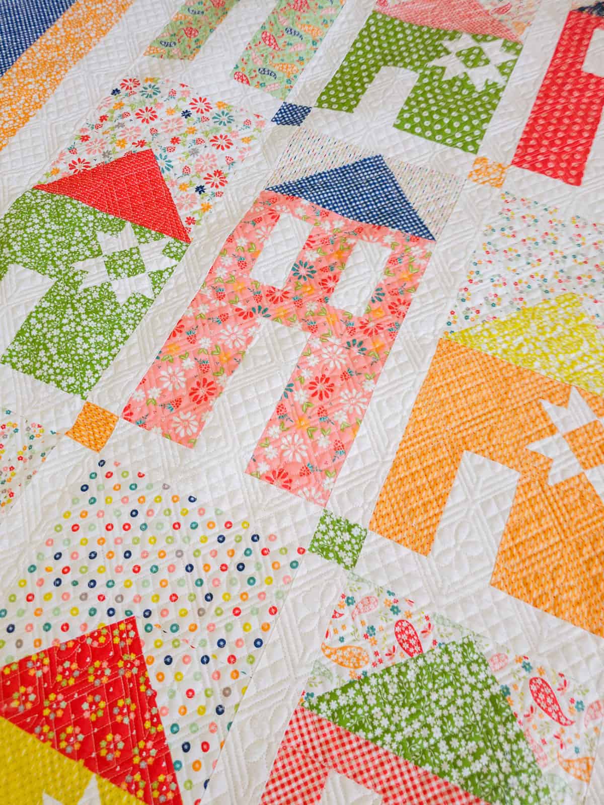 Sunshine Village by Chelsi Stratton in Raspberry Summer Fabrics by Sherri & Chelsi for Moda