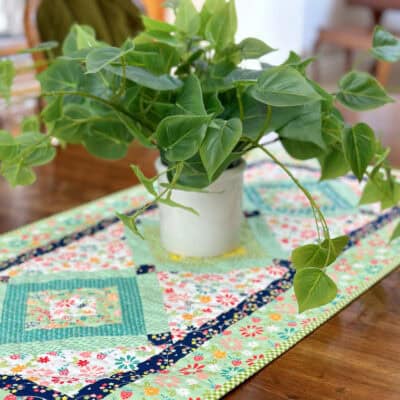 Weekender Table Runner in Raspberry Summer Fabrics by Sherri & Chelsi