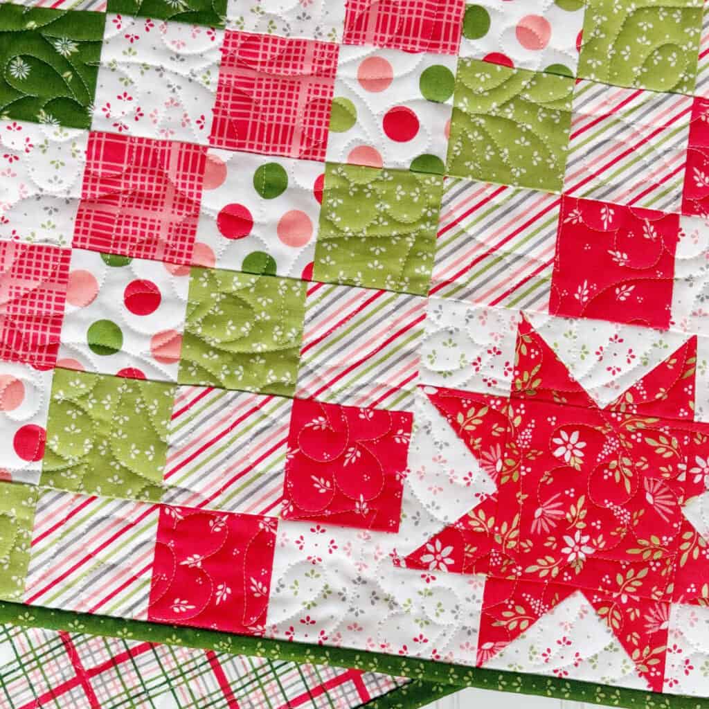 Patchwork Christmas Placemats by Sherri from A Quilting Life
