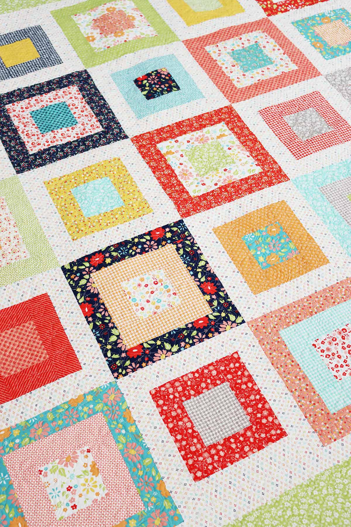 Eclairs beginner friendly quilt in Delightfully Yours fabrics by Sherri & Chelsi for Moda