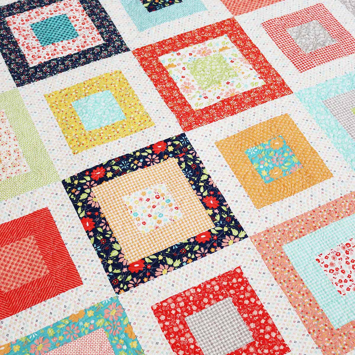 Eclairs beginner friendly quilt in Delightfully Yours fabrics by Sherri & Chelsi for Moda