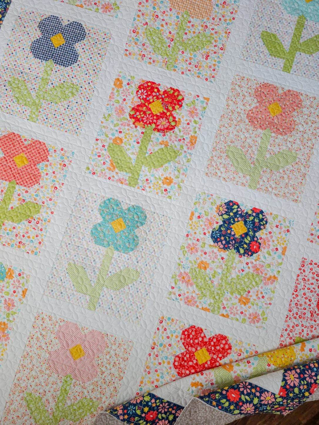 Flower Shoppe quilt in Delightfully Yours fabrics by Sherri & Chelsi for Moda Fabrics