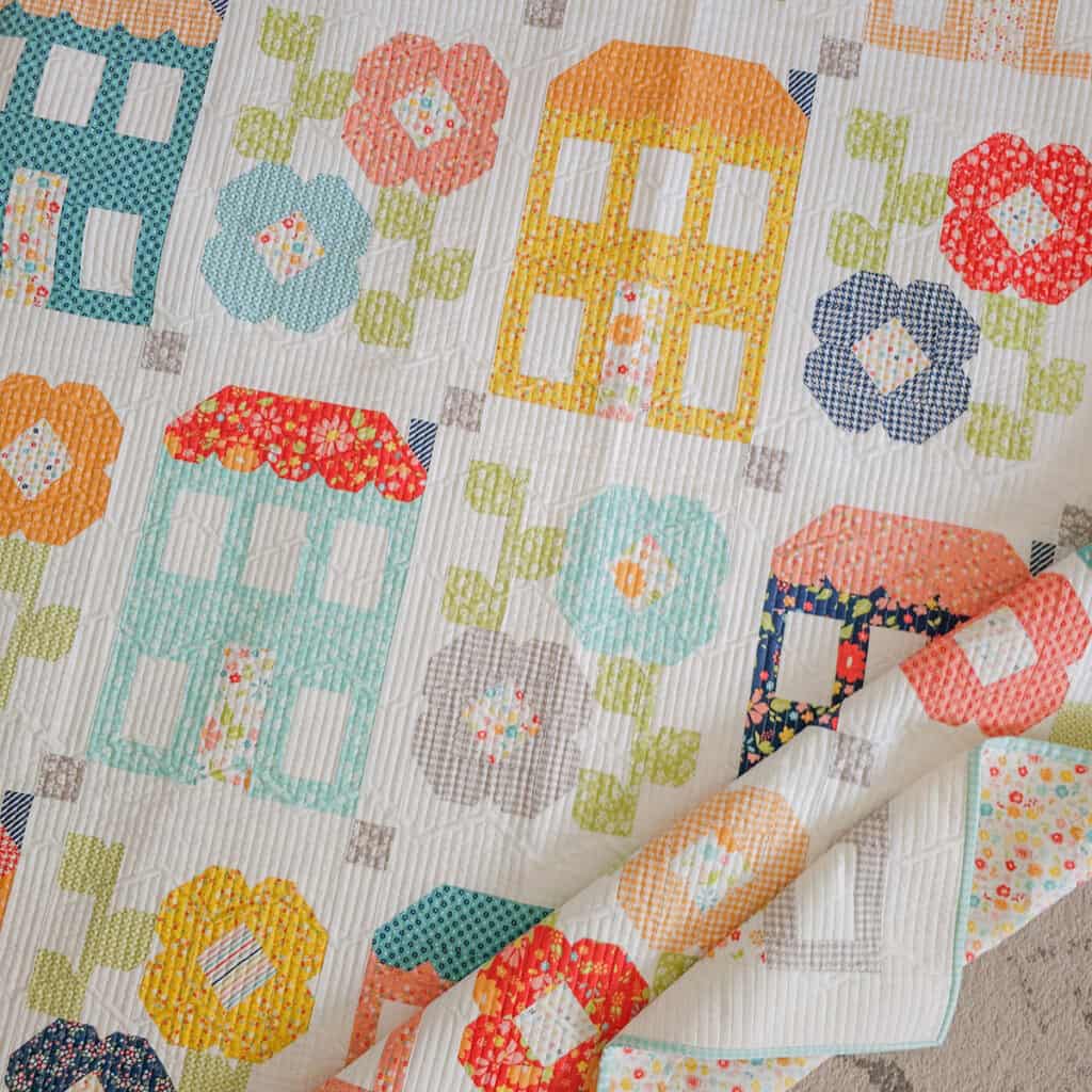 Spring Town quilt by Chelsi Stratton Designs in Delightfully Yours fabrics by Sherri & Chelsi for Moda Fabrics
