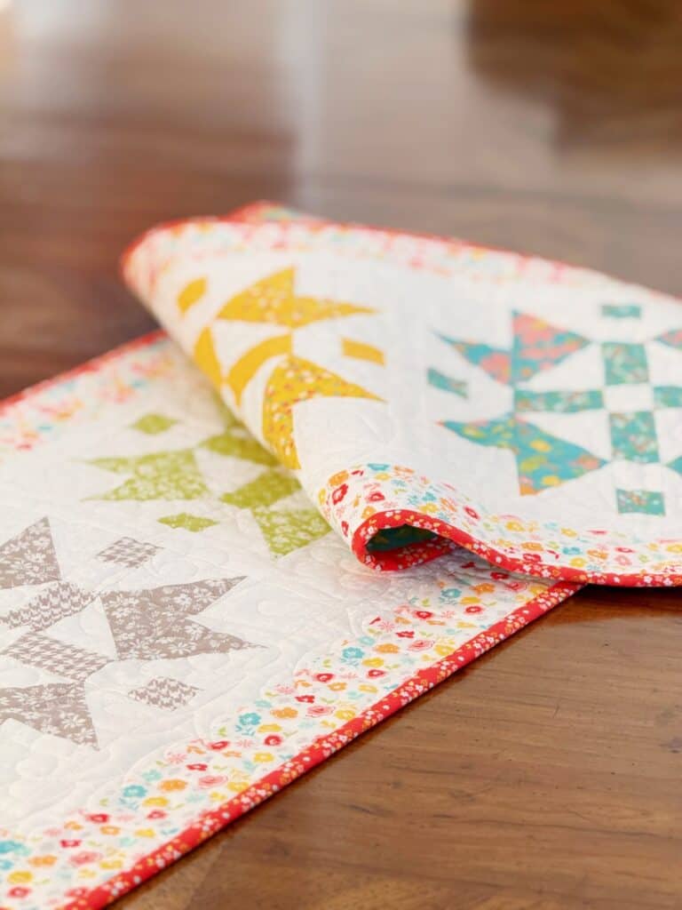 Table Runner from the Sunshine pattern in Delightfully Yours fabrics by Sherri & Chelsi for Moda Fabrics