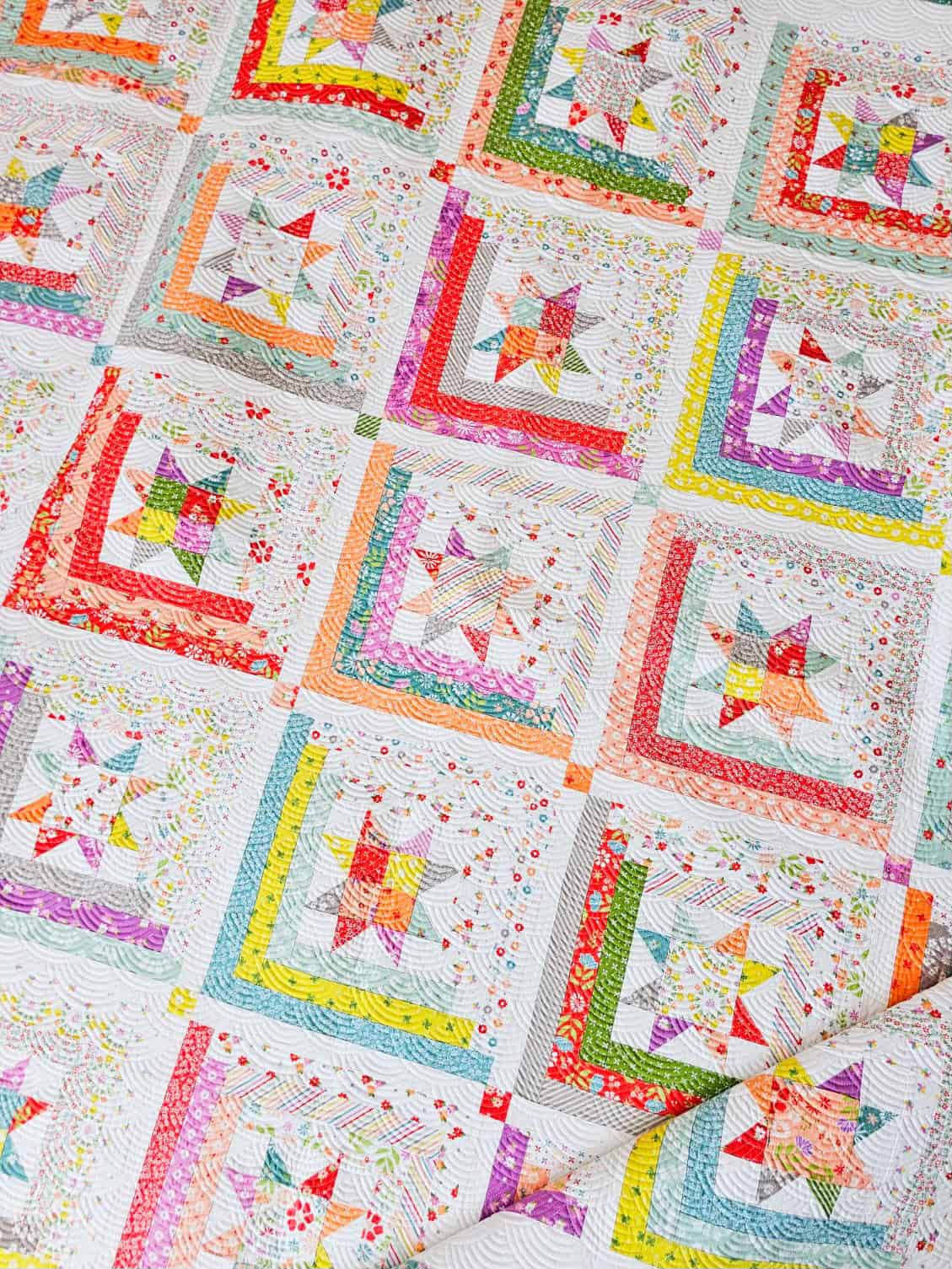 Mix & Match quilt by Chelsi Stratton designs in Laguna Sunrise fabrics by Sherri & Chelsi for Moda fabrics