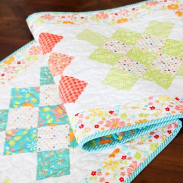 Backyard Blooms Table Runner by Sherri McConnell in Delightfully Yours fabrics for Moda
