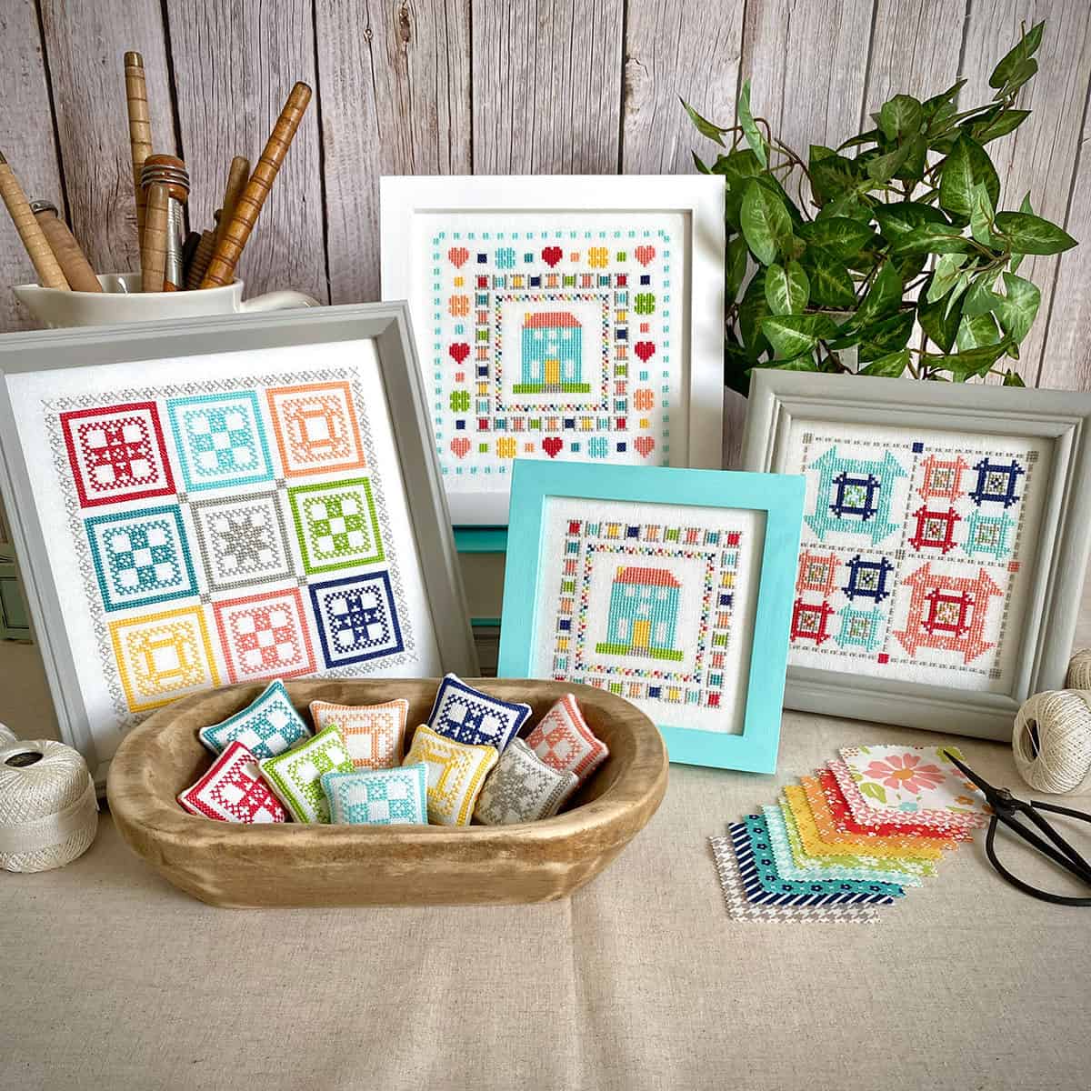 Delightfully Yours coordinating cross stitch designs