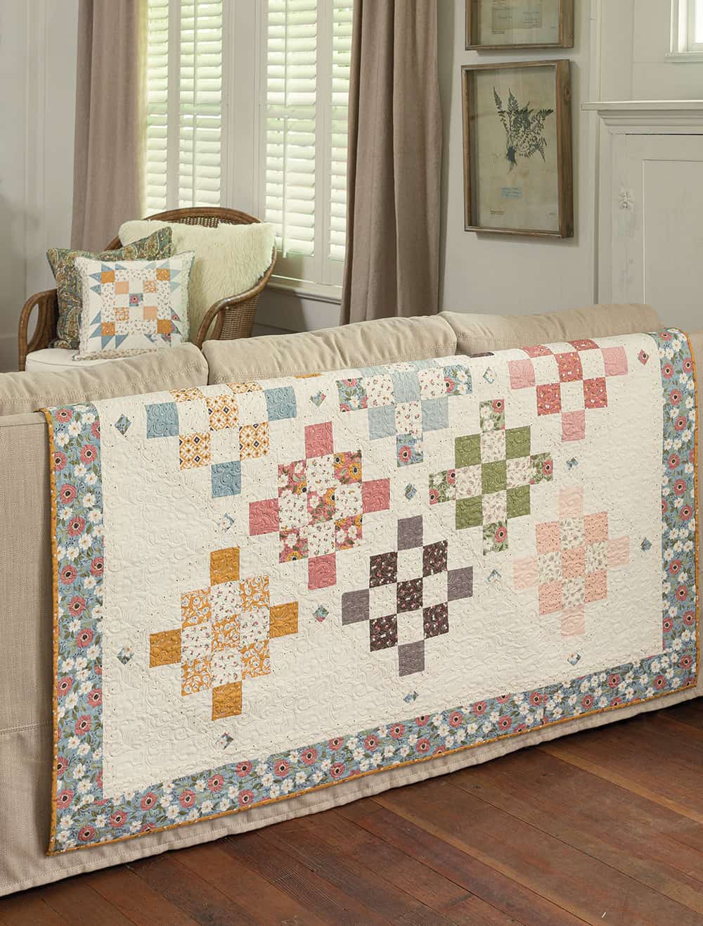 Backyard Blooms quilt by Sherri McConnell