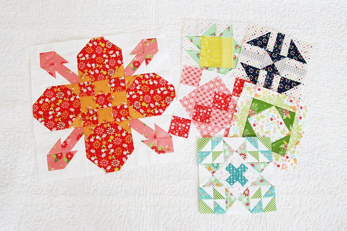 Moda Blockheads 6 Blocks 1-6 pieced by Sherri McConnell of A Quilting Life