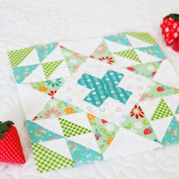 Moda Blockheads 6 Block 5 pieced by Sherri McConnell of A Quilting Life