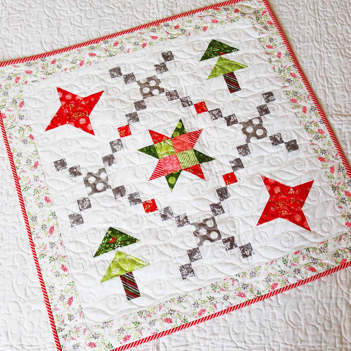 Patchwork Christmas Mini by Sherri McConnell of A Quilting Life