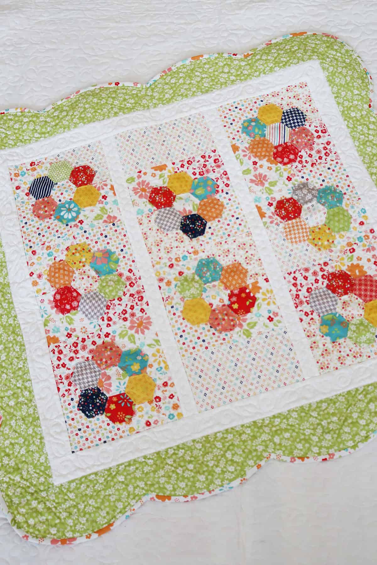 Window Box Grandmother's Flower Garden quilt in Delightfully Yours by Sherri & Chelsi for Moda Fabrics