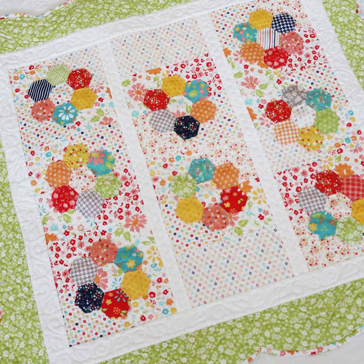 Window Box Grandmother's Flower Garden quilt in Delightfully Yours by Sherri & Chelsi for Moda Fabrics
