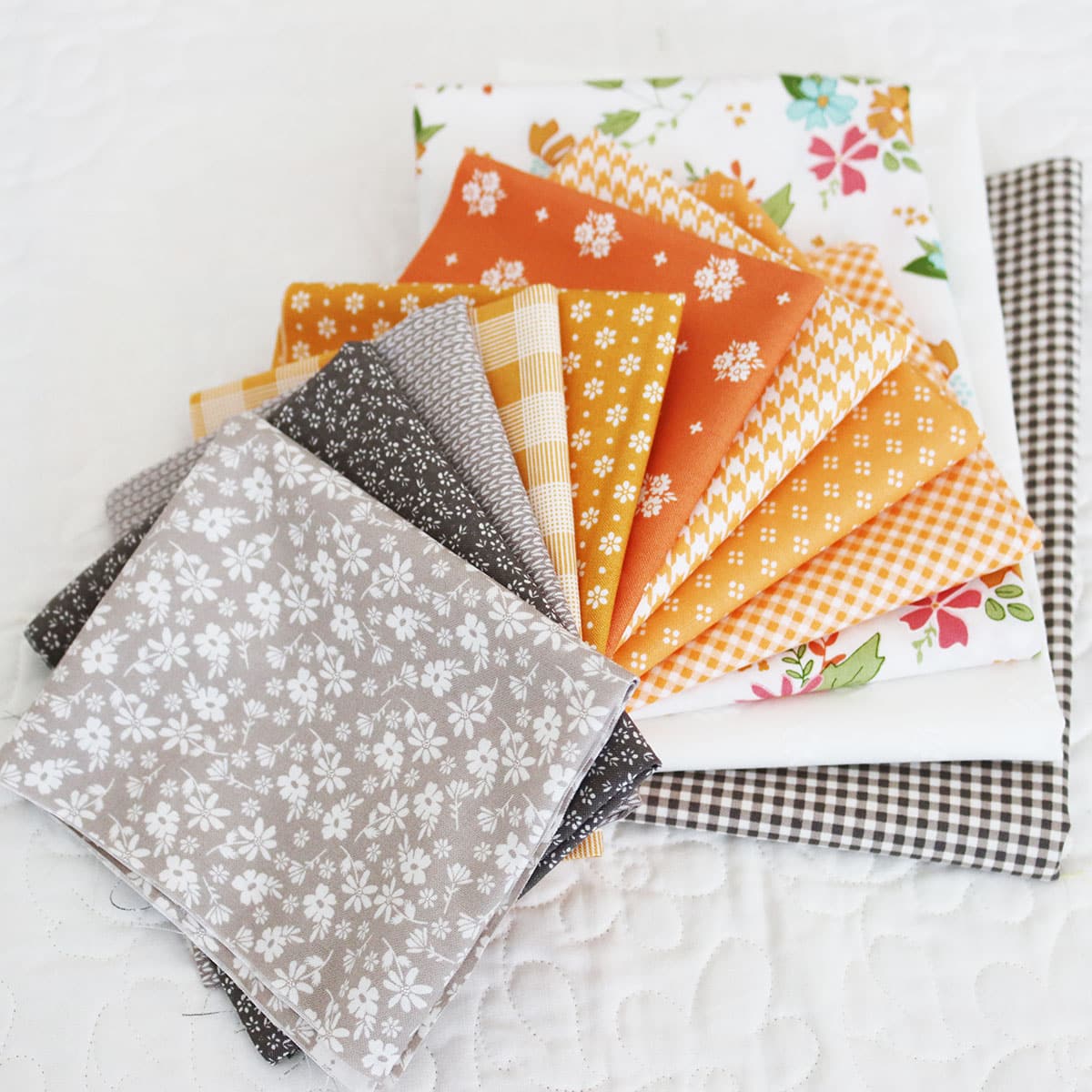 Fall Fabric pull from Sherri of A Quilting Life with fabrics by Sherri & Chelsi for Moda fabrics