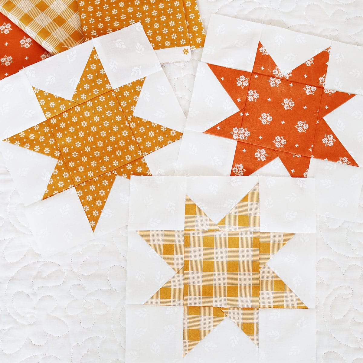 Autumn Nights Sew Along Autumn Stars blocks by Sherri McConnell of A Quilting Life