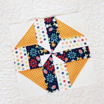 Moda Blockheads 6 Block 14 pieced by Sherri McConnell of A Quilting Life