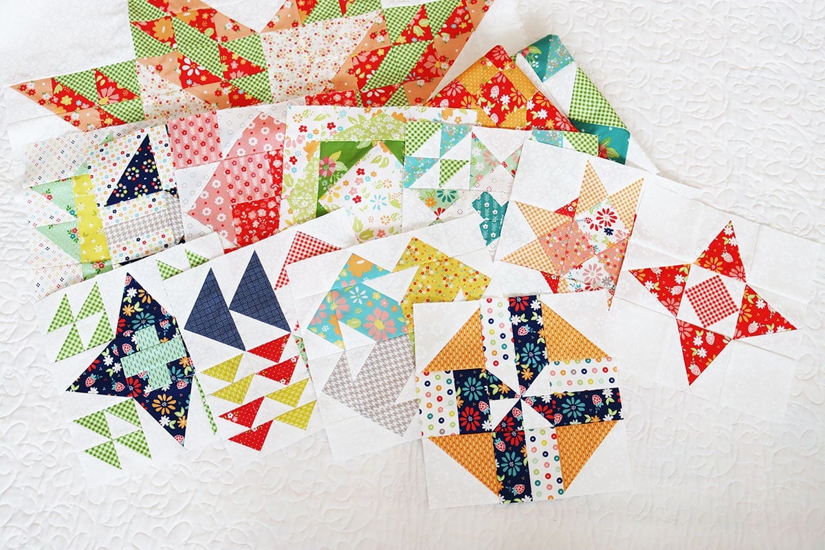 Moda Blockheads 6 quilt blocks by Sherri from A Quilting Life