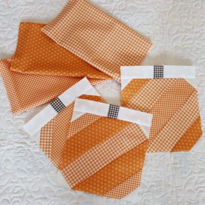 Autumn Nights Sew Along Harvest Pumpkin Blocks by Sherri McConnell of A Quilting Life