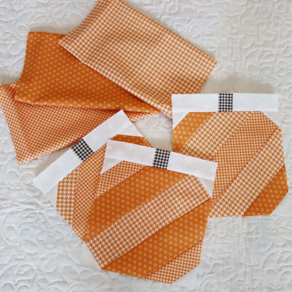 Autumn Nights Sew Along Harvest Pumpkin Blocks by Sherri McConnell of A Quilting Life