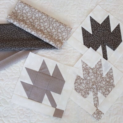 Autumn Nights Sew Along Falling Leaves Blocks by Sherri from A Quilting Life