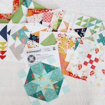 Moda Blockheads 6 blocks 1-18 by Sherri McConnell of A Quilting Life