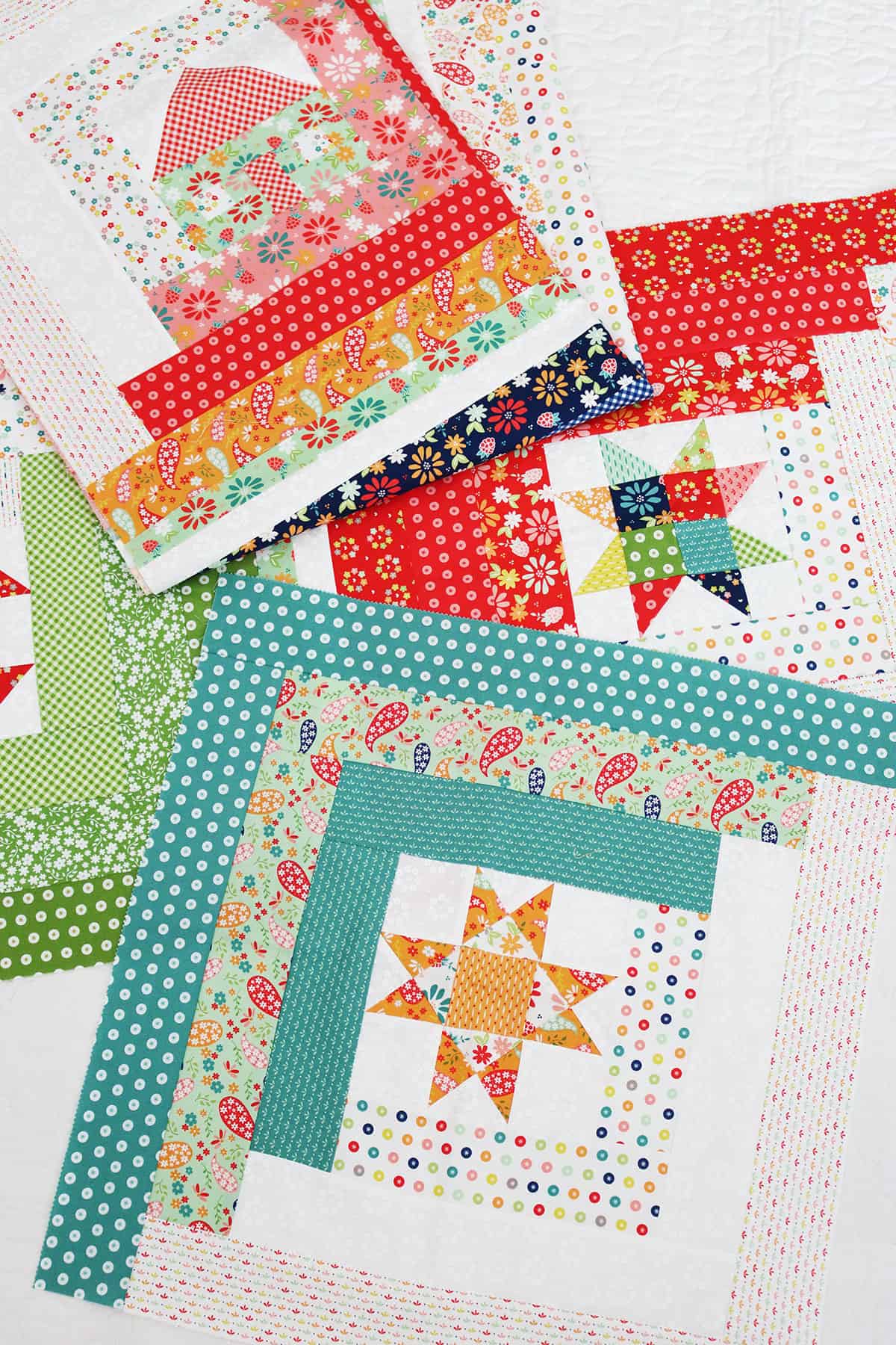 Quilt Block of the Month blocks from A Quilting Life January through October 2025
