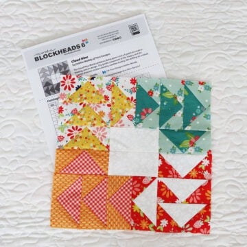 Moda Blockheads 6 Block 16 pieced by Sherri McConnell of A Quilting Life