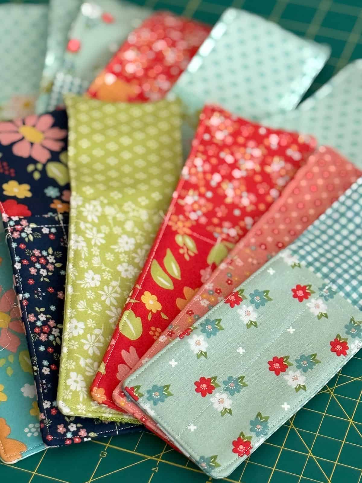 Bookmark Pen Holders in fabrics by Sherri & Chelsi for Moda Fabrics