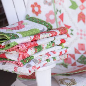 Poinsettia & Pear quilts by Sherri of A Quilting Life with fabrics by Sherri & Chelsi for Moda Fabrics