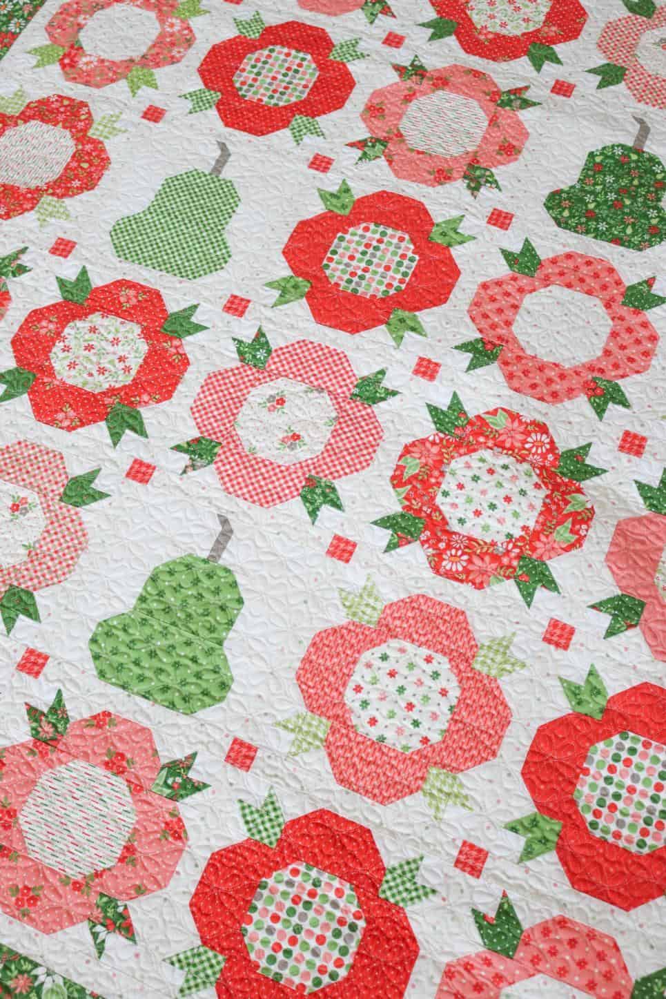 Posies & Pears by Sherri McConnell with fabrics from the Poinsettia & Pear collection by Sherri & Chelsi for Moda Fabrics