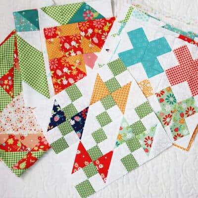 Moda Blockheads 6 Blocks 1-21 by Sherri McConnell of A Quilting Life in fabrics by Sherri & Chelsi for Moda Fabrics.