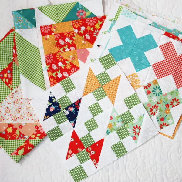 Moda Blockheads 6 Blocks 1-21 by Sherri McConnell of A Quilting Life in fabrics by Sherri & Chelsi for Moda Fabrics.