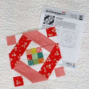Moda Blockheads 6 pieced by Sherri McConnell of A Quilting Life