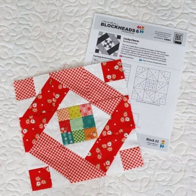 Moda Blockheads 6 pieced by Sherri McConnell of A Quilting Life