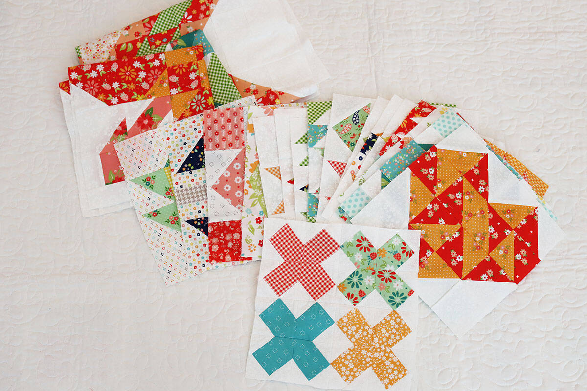 Moda Blockheads 6 Blocks 1-20 pieced by Sherri from A Quilting Life
