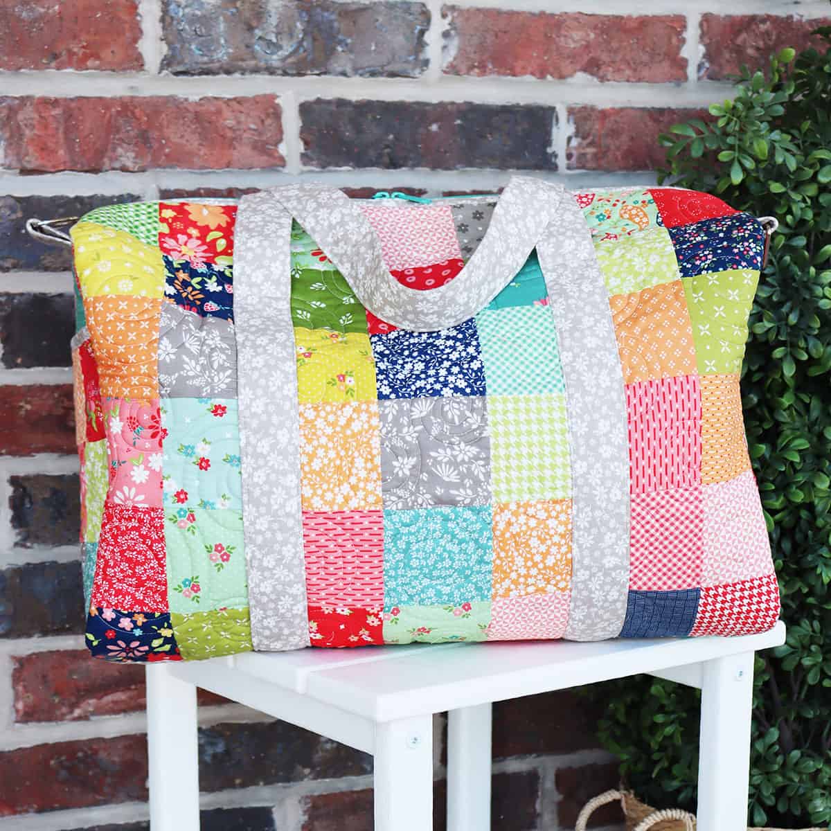 Patchwork Duffle in Sherri & Chelsi fabrics for Moda Fabrics