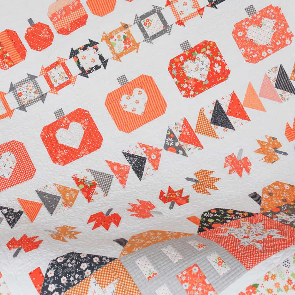 Pumpkin Hollow Row Quilt by Sherri McConnell of A Quilting Life