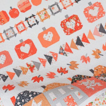 Pumpkin Hollow Row Quilt by Sherri McConnell of A Quilting Life