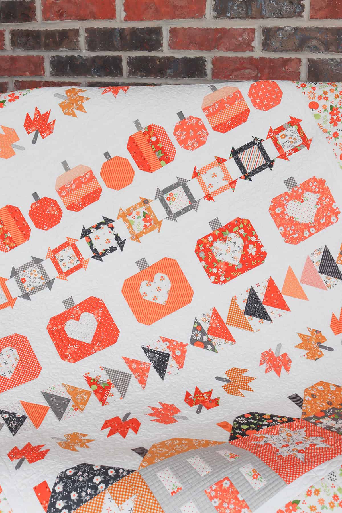 Pumpkin Hollow quilt by Sherri McConnell of A Quilting Life