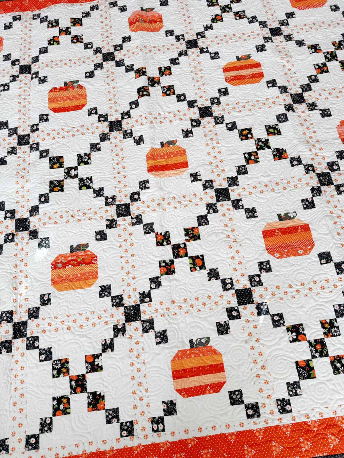 Pumpkin Patch Quilt in Birch & Willow Fabrics by Sherri & Chelsi for Moda Fabrics