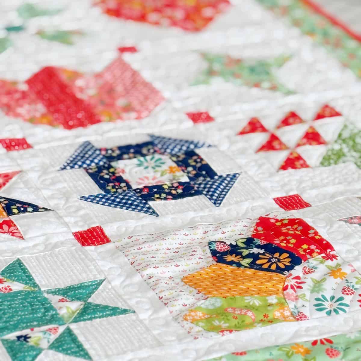 2025 Block of the Month Small Sampler Quilt by Sherri McConnell of A Quilting Life