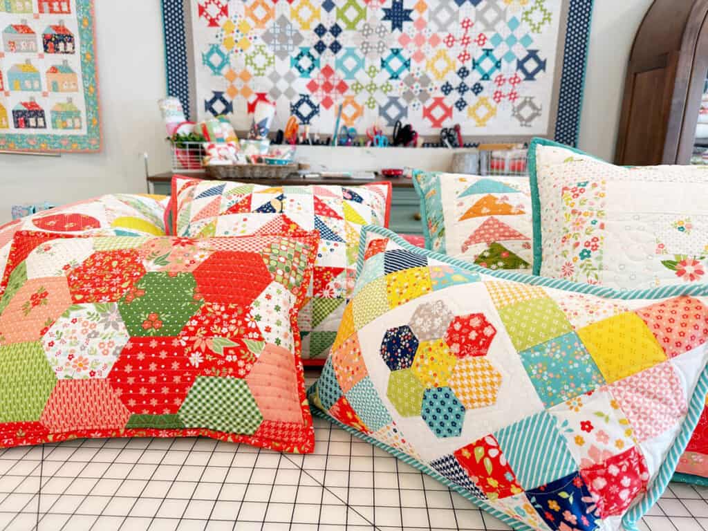 Quilted Pillows by Sherri from A Quilting Life